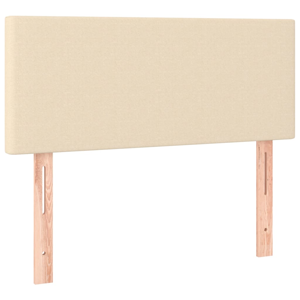 Sommier à lattes de lit avec matelas LED Crème 80x200 cm Tissu - XIOS