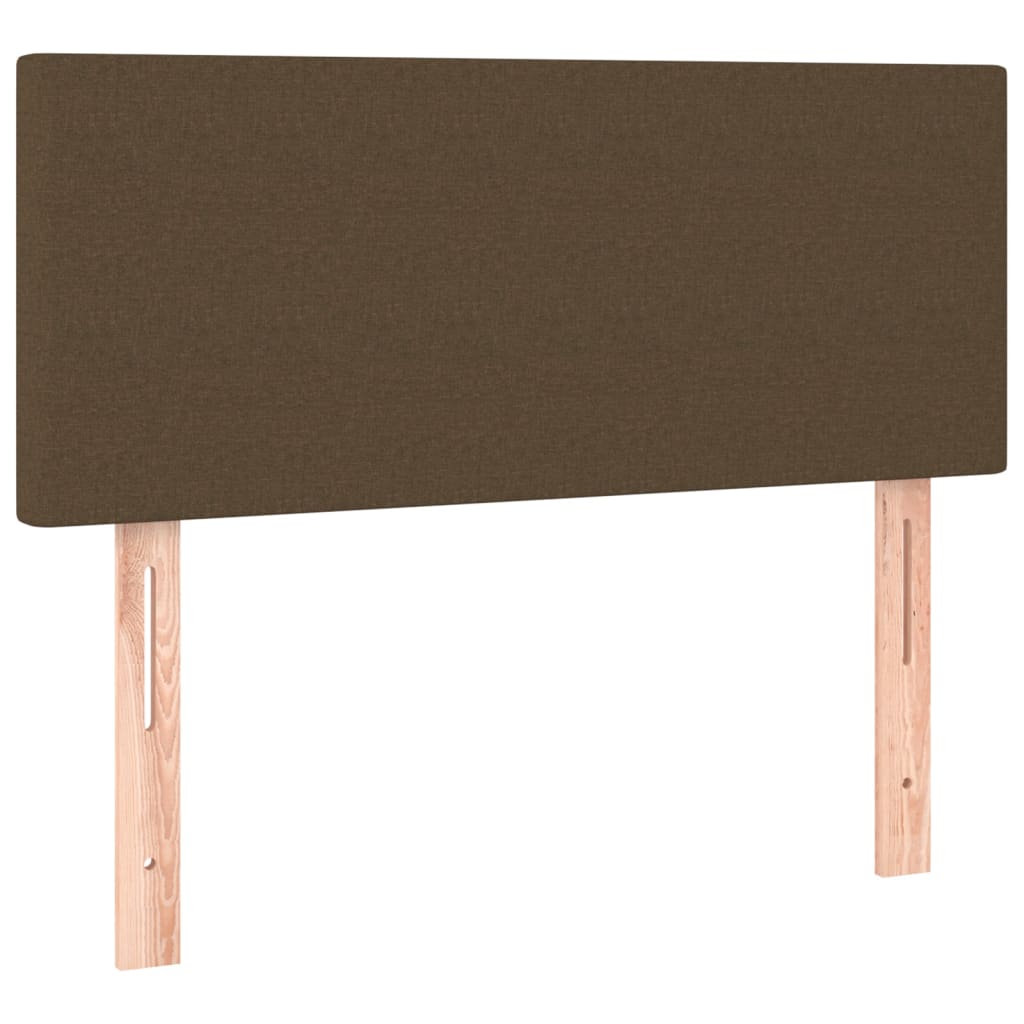 Sommier à lattes de lit et matelas et LED Marron foncé 90x190cm - XIOS
