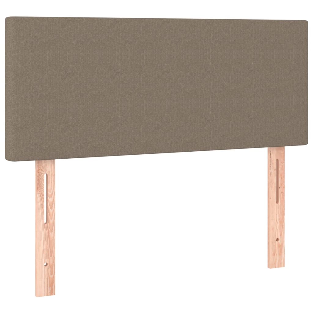 Sommier à lattes de lit avec matelas LED Taupe 90x190 cm Tissu - XIOS