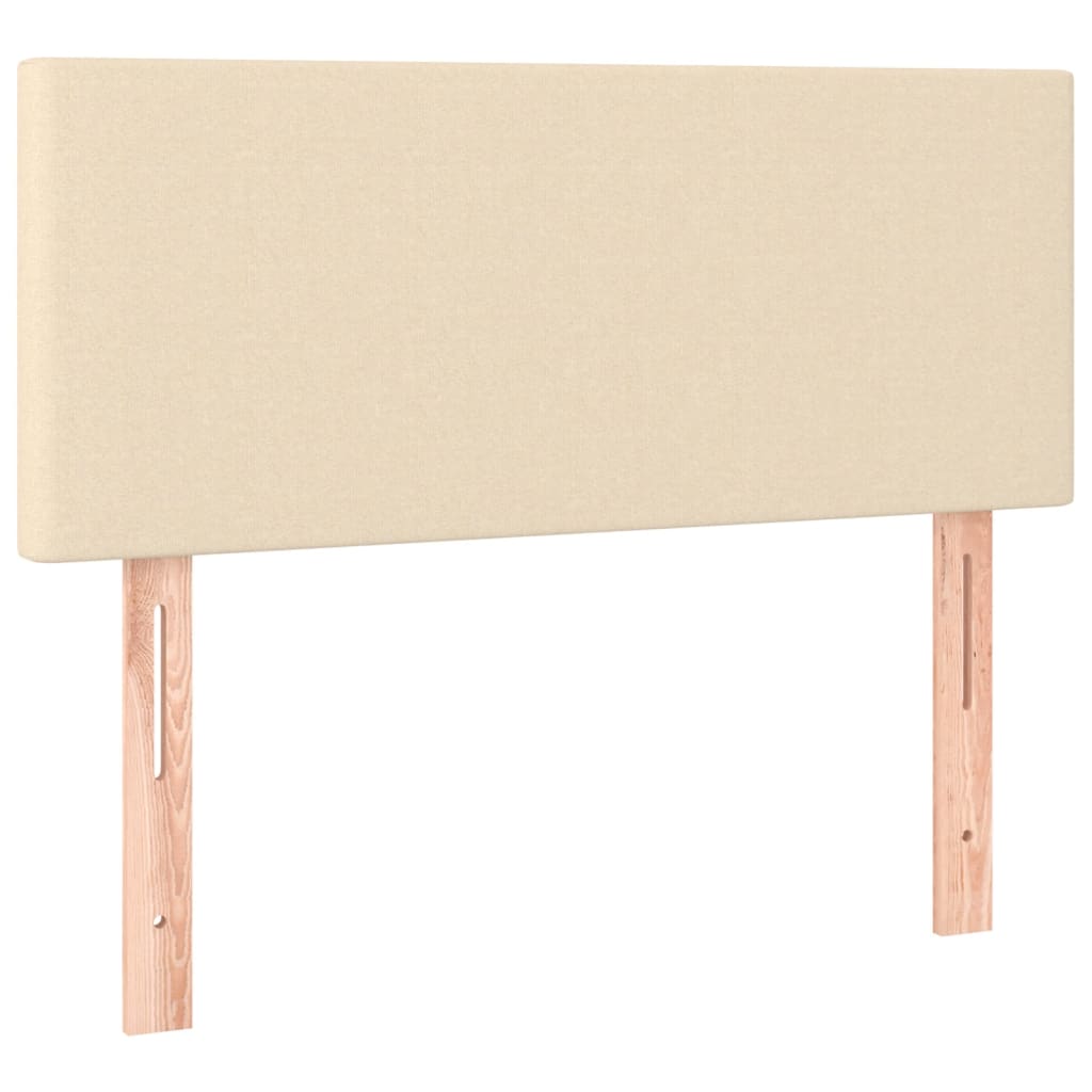 Sommier à lattes de lit avec matelas LED Crème 90x190 cm Tissu - XIOS