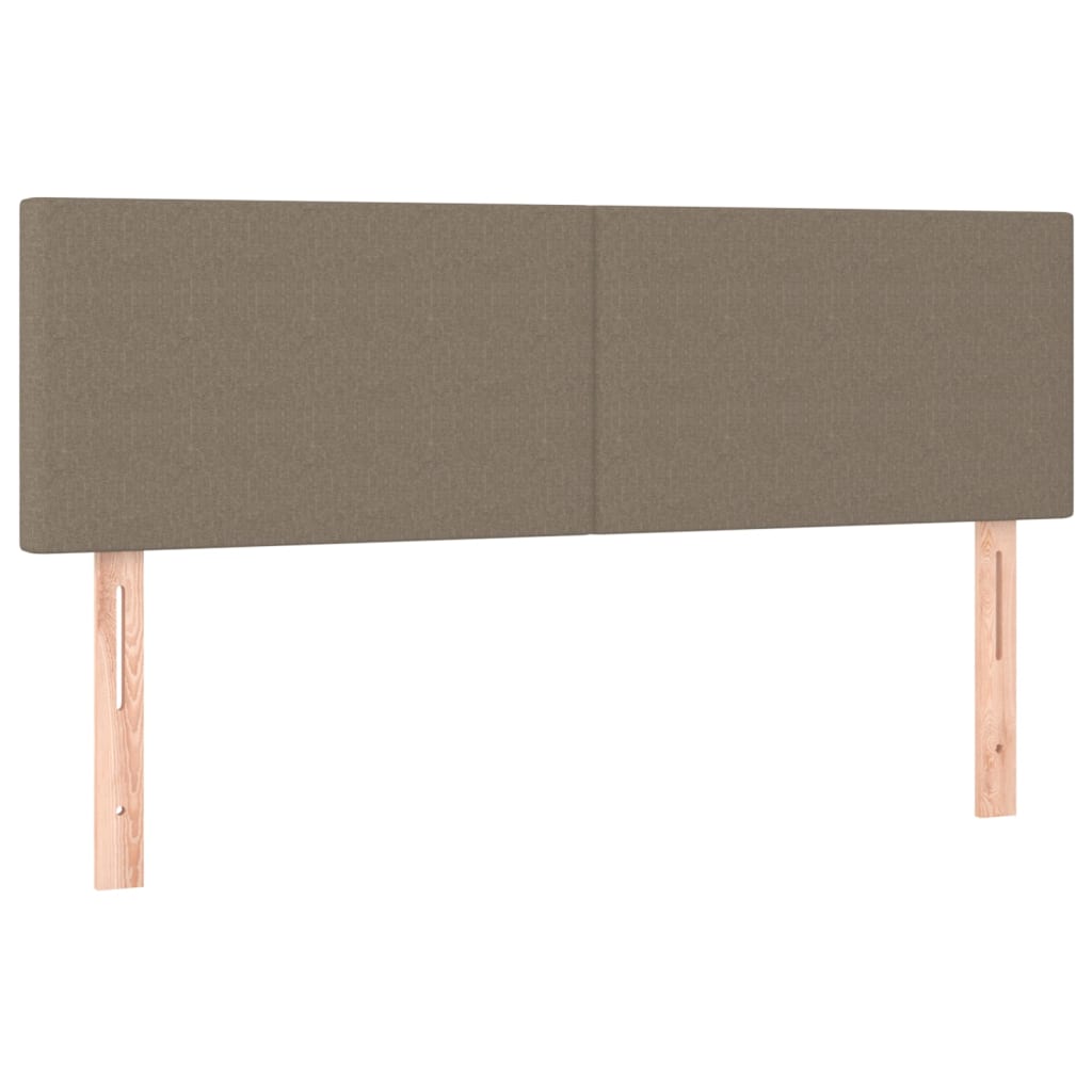 Sommier à lattes de lit avec matelas LED Taupe 140x190 cm Tissu - XIOS