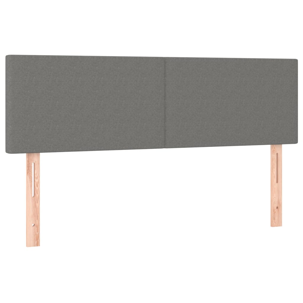 Sommier à lattes de lit et matelas et LED Gris foncé 140x200 cm - XIOS