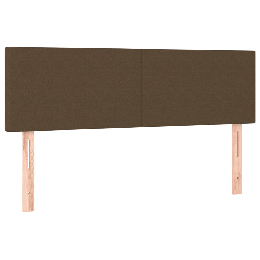 Sommier à lattes de lit matelas et LED Marron foncé 140x200 cm - XIOS