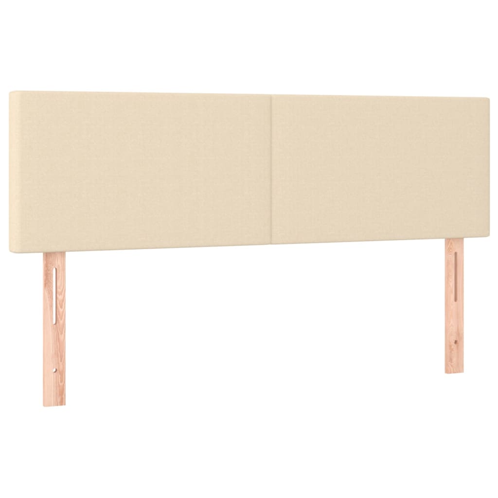Sommier à lattes de lit avec matelas LED Crème 140x200 cm Tissu - XIOS