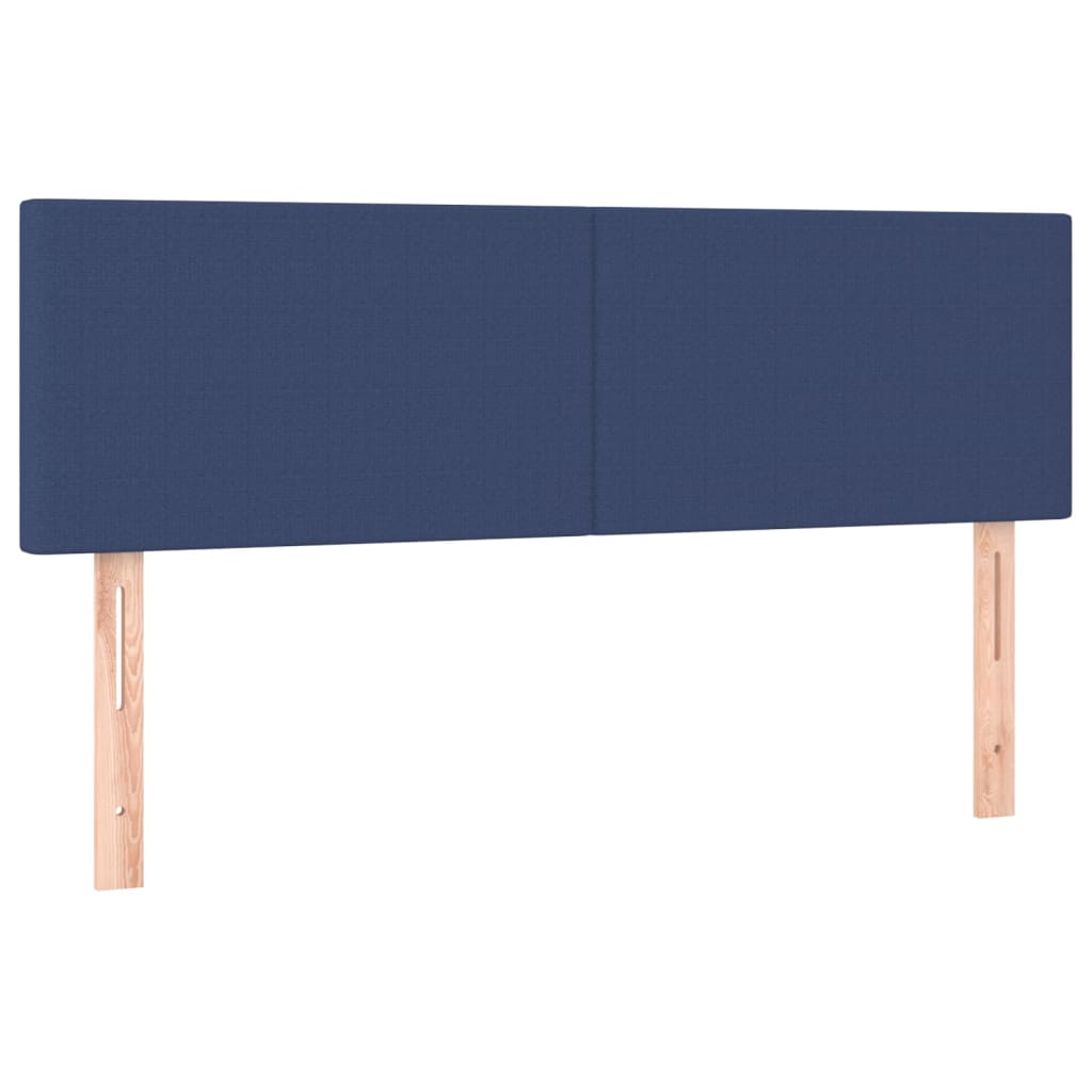 Sommier à lattes de lit avec matelas LED Bleu 140x200 cm Tissu - XIOS