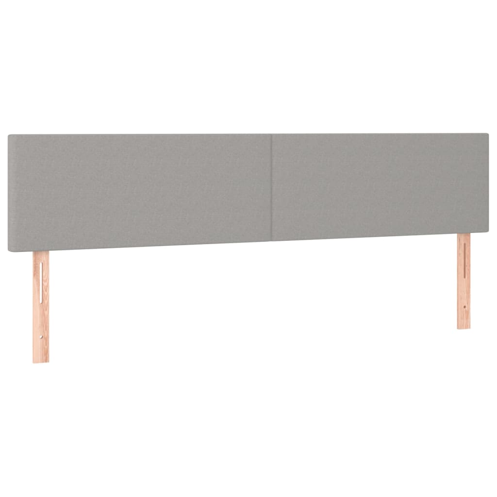 Sommier à lattes de lit et matelas et LED Gris clair 180x200 cm - XIOS