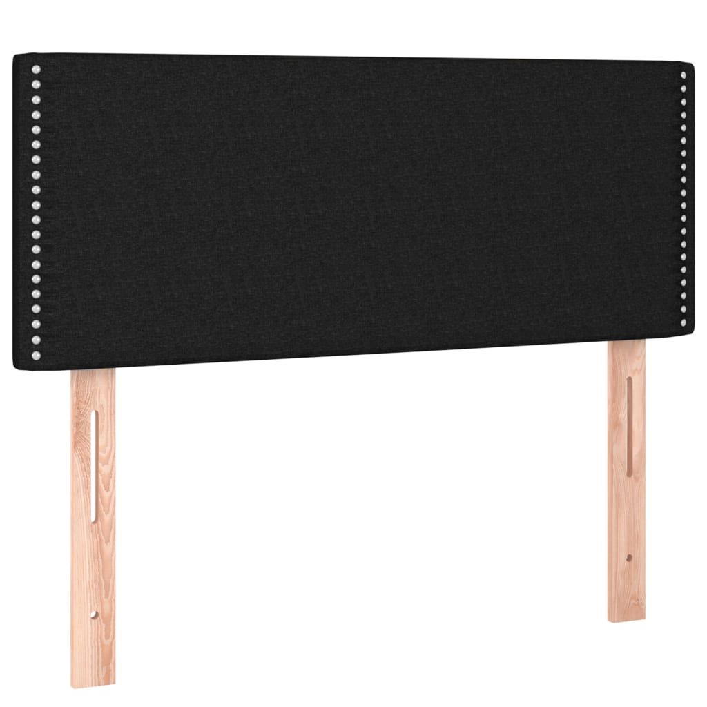 Sommier à lattes de lit avec matelas et LED Noir 80x200cm Tissu - XIOS