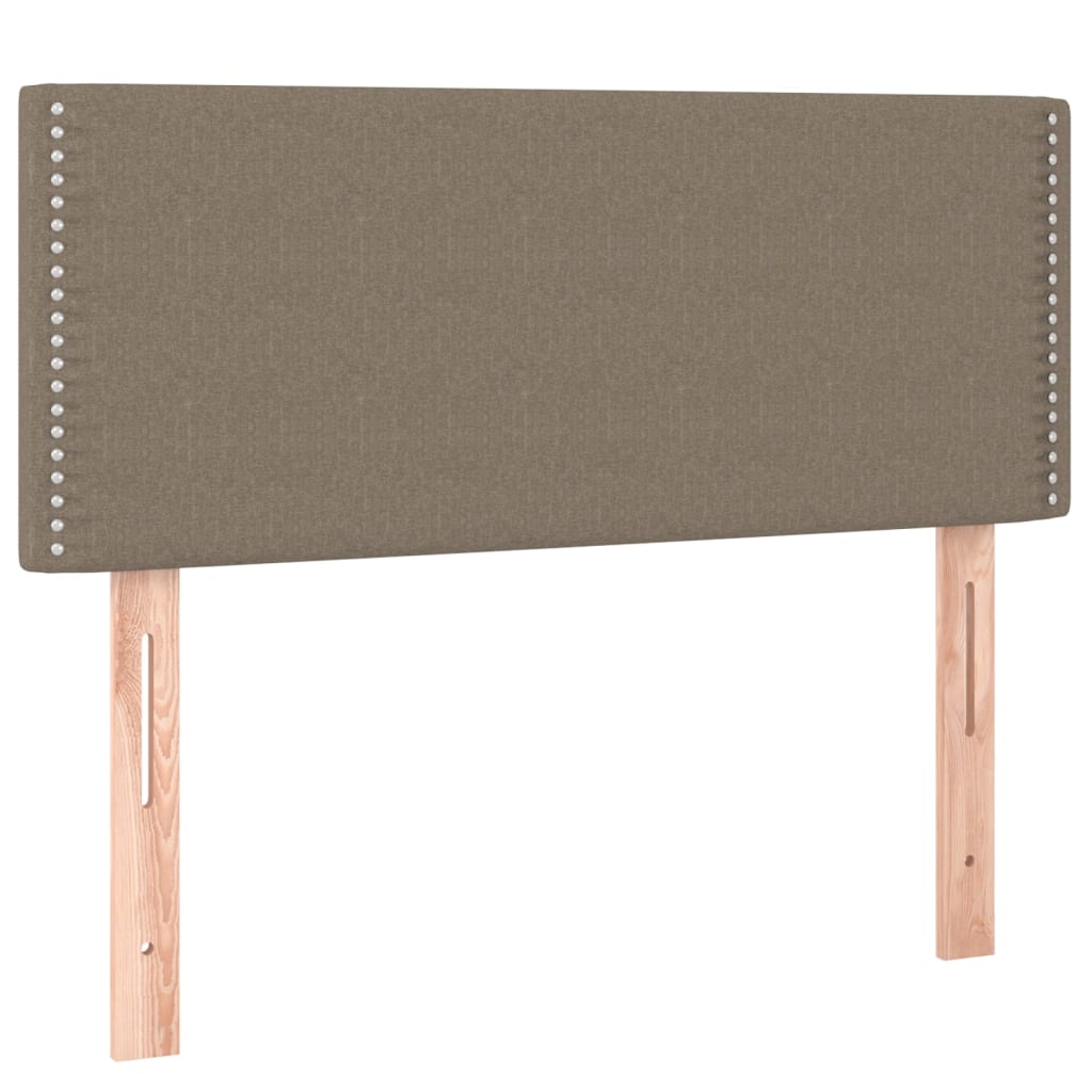 Sommier à lattes de lit avec matelas LED Taupe 90x190 cm Tissu - XIOS