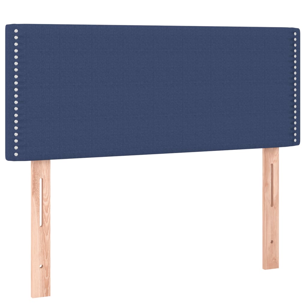 Sommier à lattes de lit avec matelas LED Bleu 100x200 cm Tissu - XIOS
