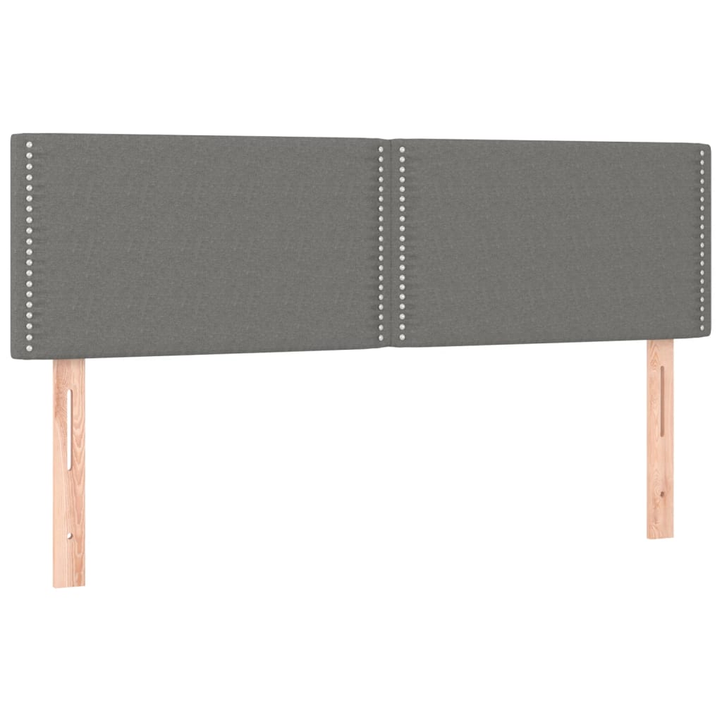 Sommier à lattes de lit et matelas et LED Gris foncé 140x200 cm - XIOS