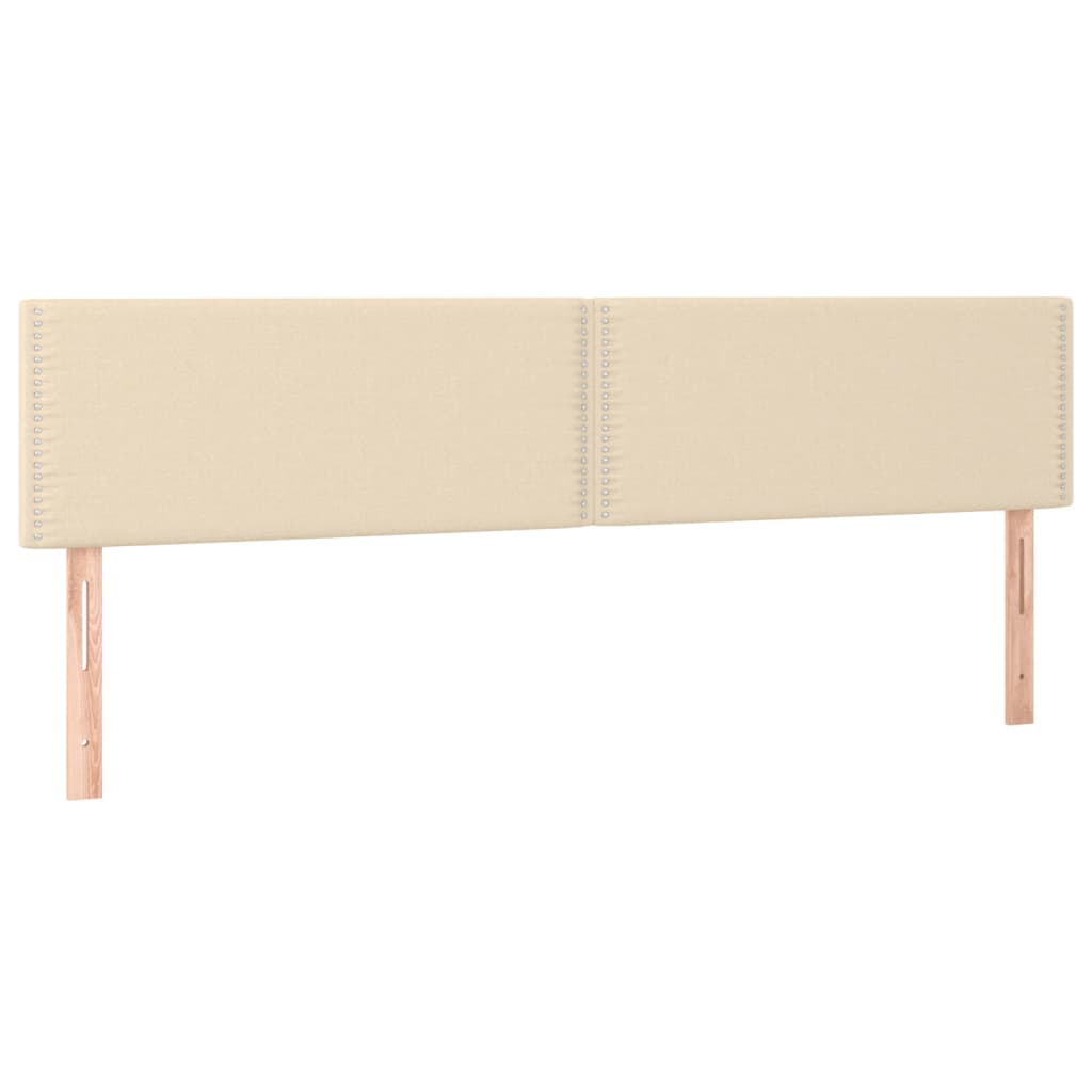 Sommier à lattes de lit avec matelas LED Crème 180x200 cm Tissu - XIOS