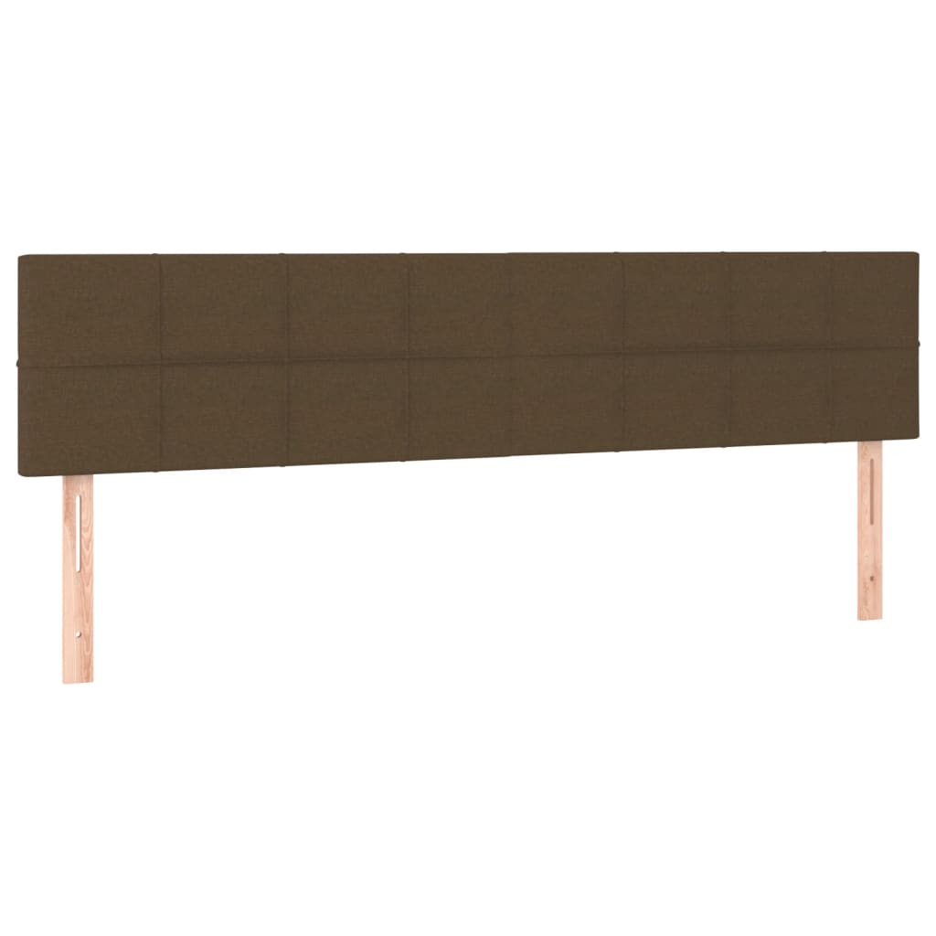 Sommier à lattes de lit matelas et LED Marron foncé 200x200 cm - XIOS