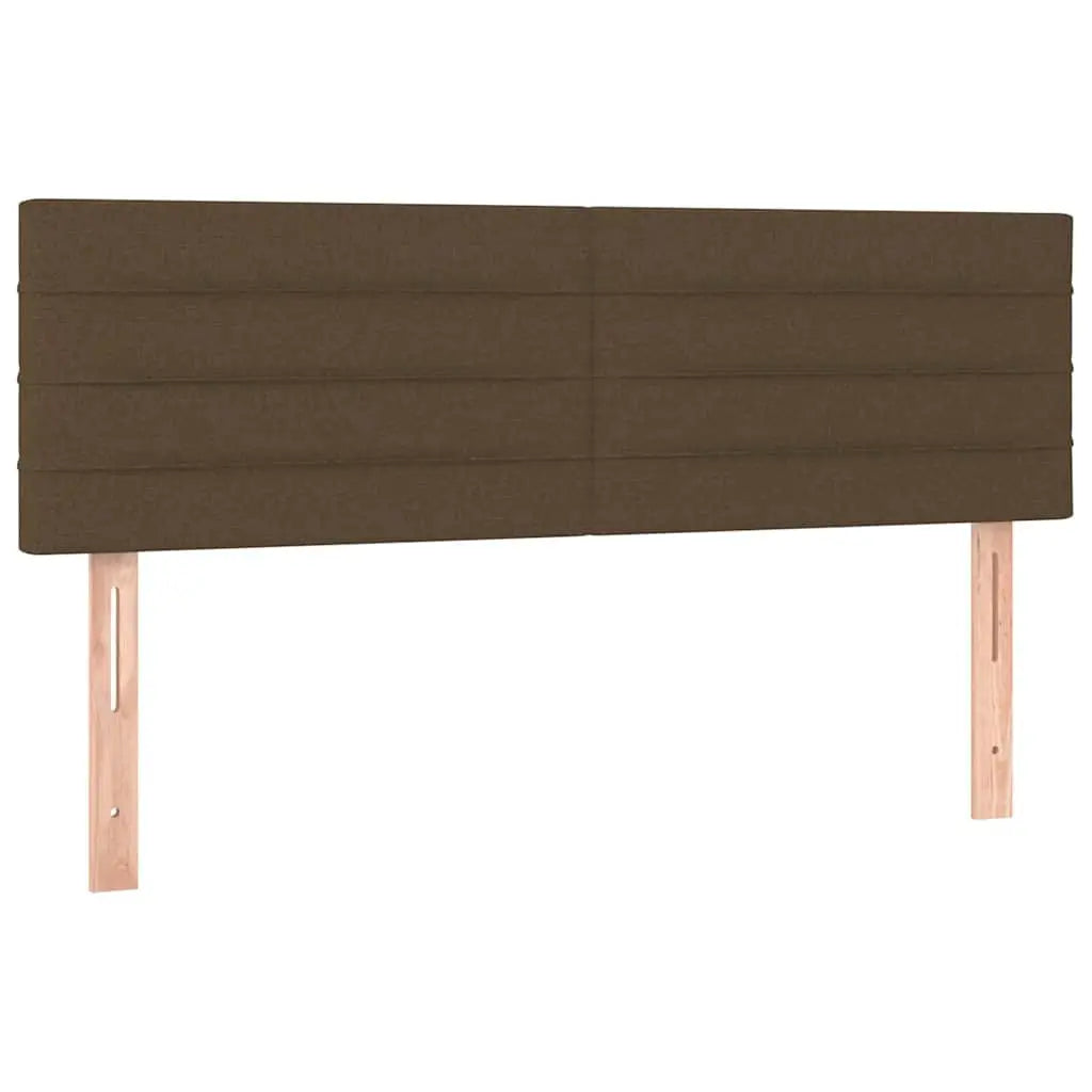 Sommier à lattes de lit matelas et LED Marron foncé 140x190 cm - XIOS