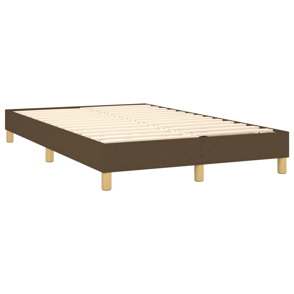 Sommier à lattes de lit matelas et LED Marron foncé 120x200 cm - XIOS