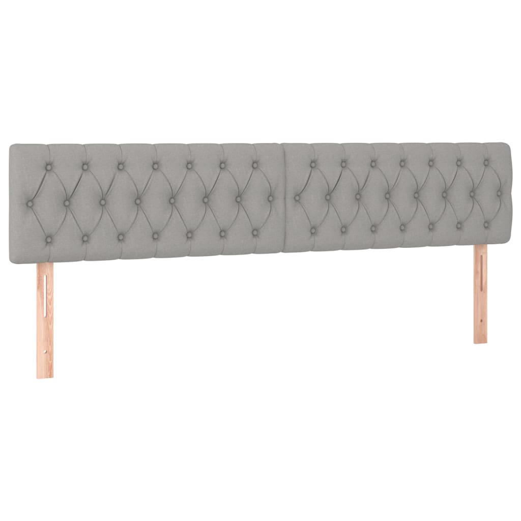 Sommier à lattes de lit et matelas et LED Gris clair 180x200 cm