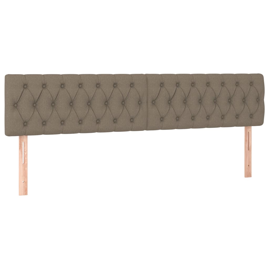 Sommier à lattes de lit avec matelas LED Taupe 180x200 cm Tissu - XIOS