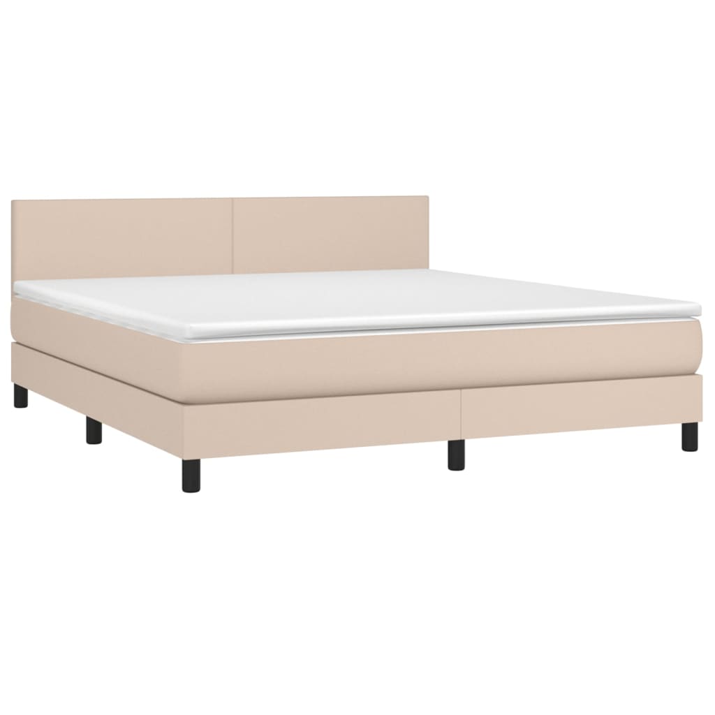 Sommier à lattes de lit avec matelas LED Cappuccino 160x200 cm - XIOS