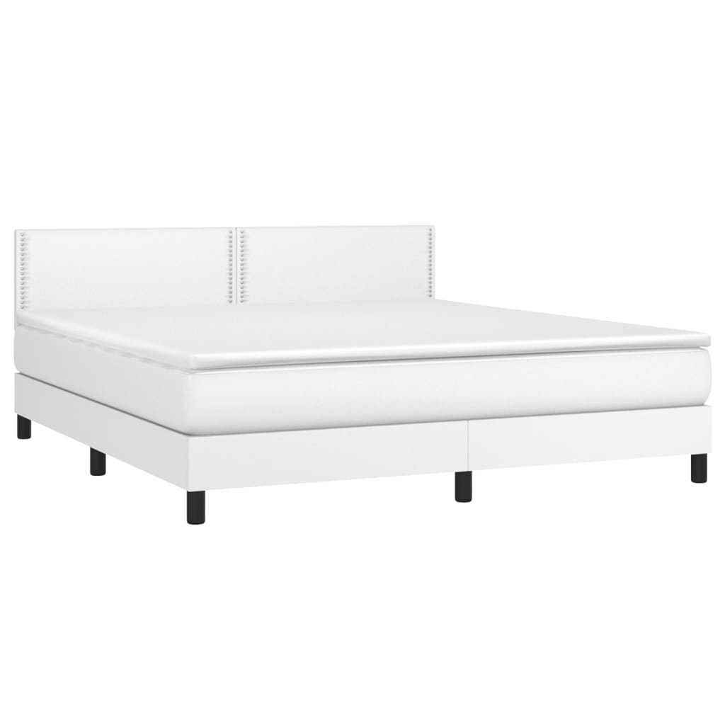 Sommier à lattes de lit avec matelas et LED Blanc 180x200 cm - XIOS