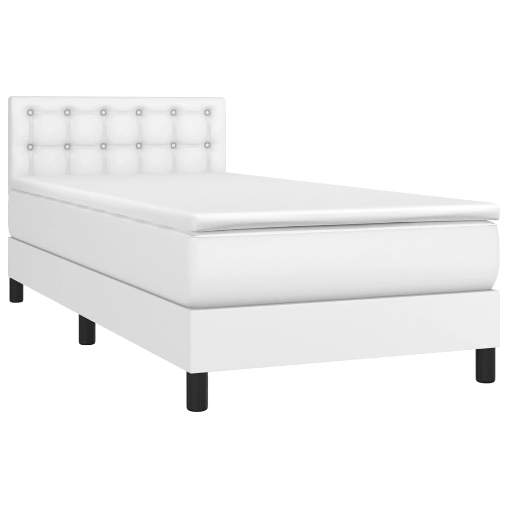 Sommier à lattes de lit avec matelas et LED Blanc 90x200cm - XIOS