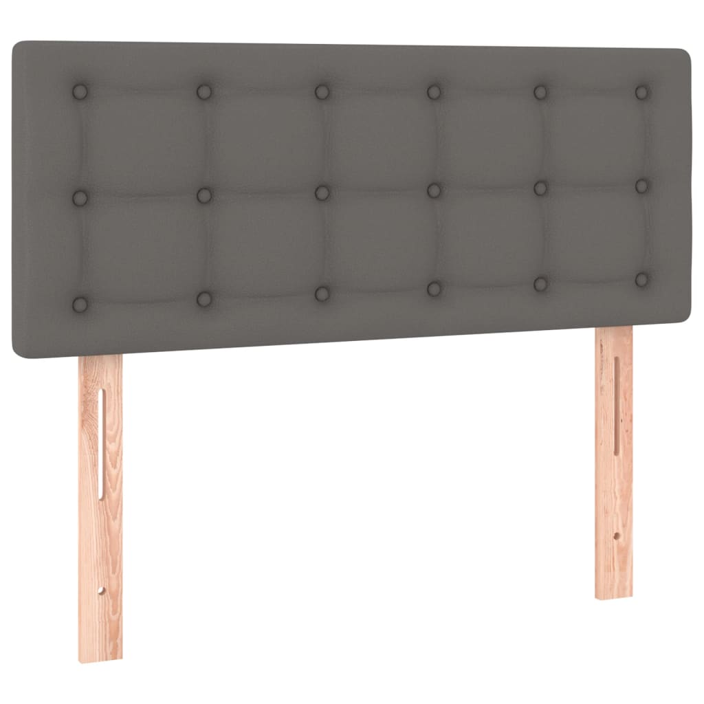 Sommier à lattes de lit avec matelas et LED Gris 90x200 cm - XIOS