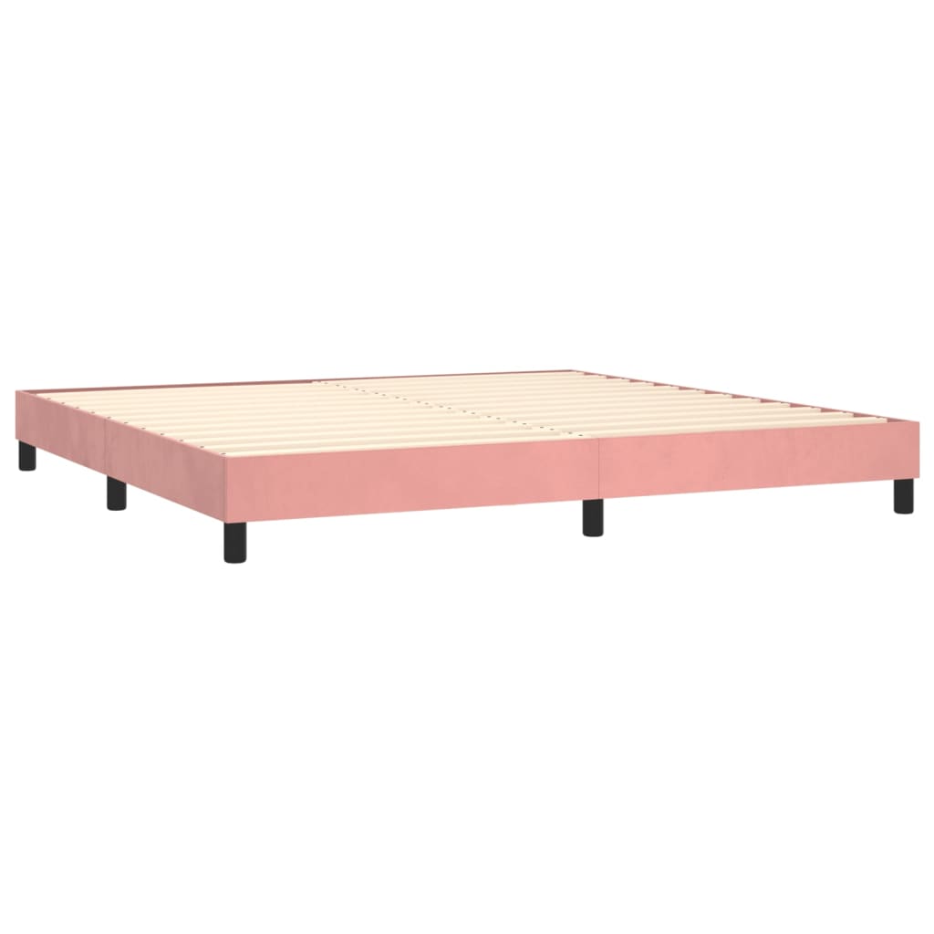 Sommier à lattes de lit avec matelas et LED Rose 200x200 cm - XIOS