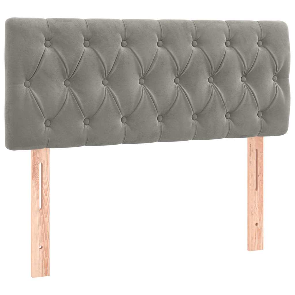Sommier à lattes de lit avec matelas LED Gris clair 120x200 cm