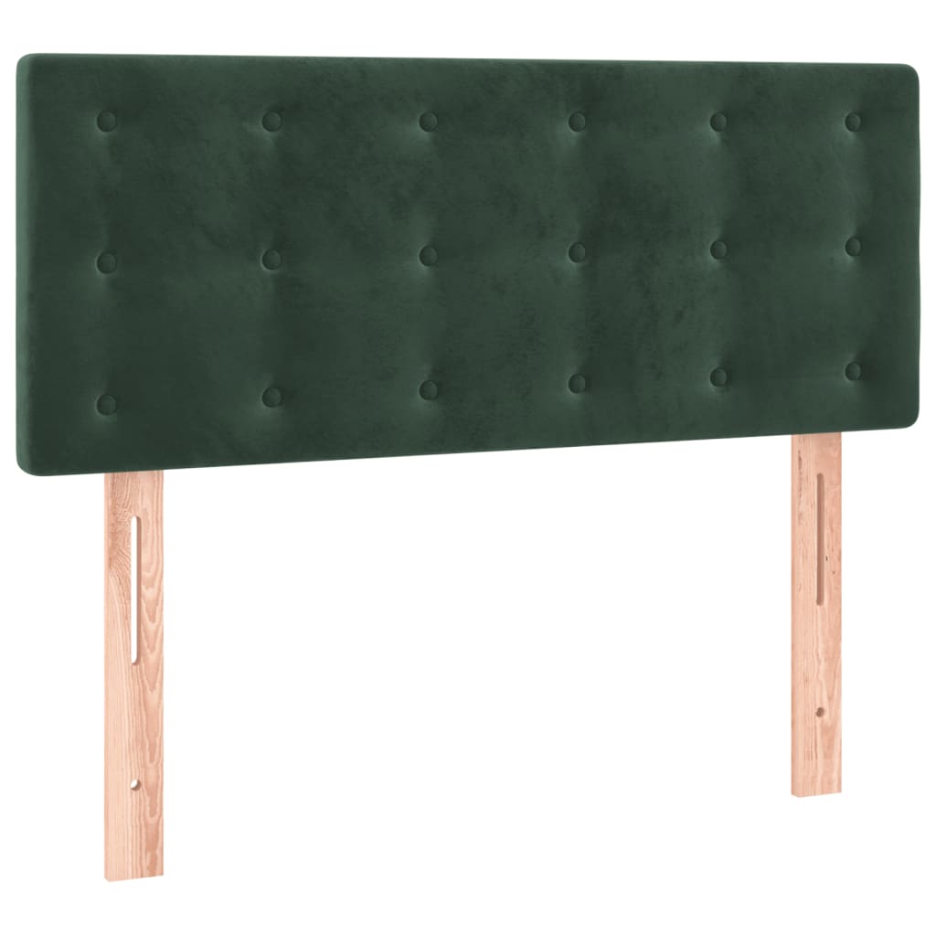Sommier à lattes de lit avec matelas et LED Vert foncé 80x200cm - XIOS
