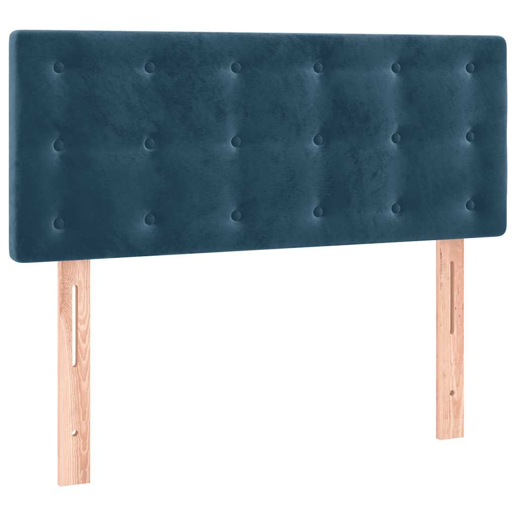 Sommier à lattes de lit avec matelas LED Bleu foncé 100x200 cm - XIOS