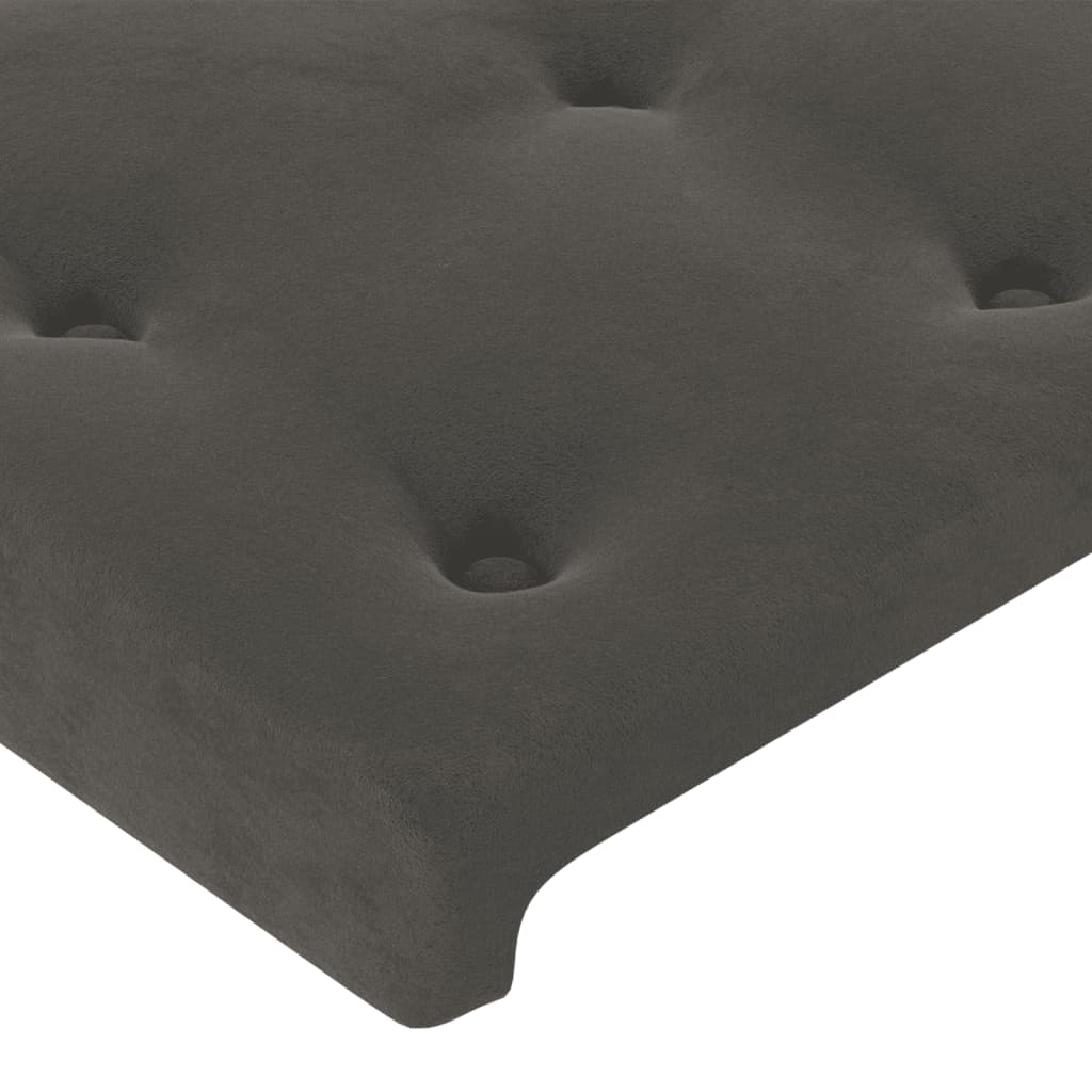 Sommier à lattes de lit matelas et LED Gris foncé 200x200 cm - XIOS