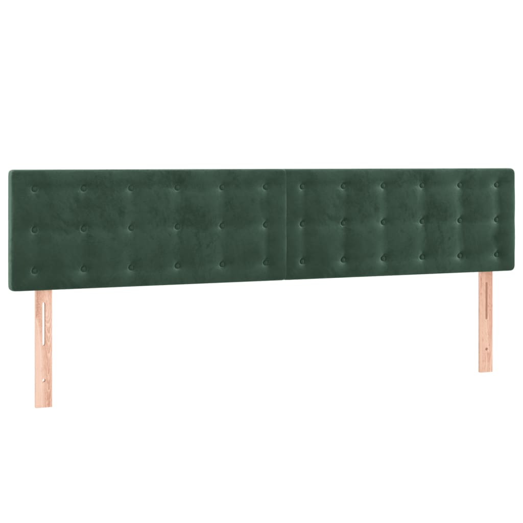 Sommier à lattes de lit matelas et LED Vert foncé 200x200 cm - XIOS