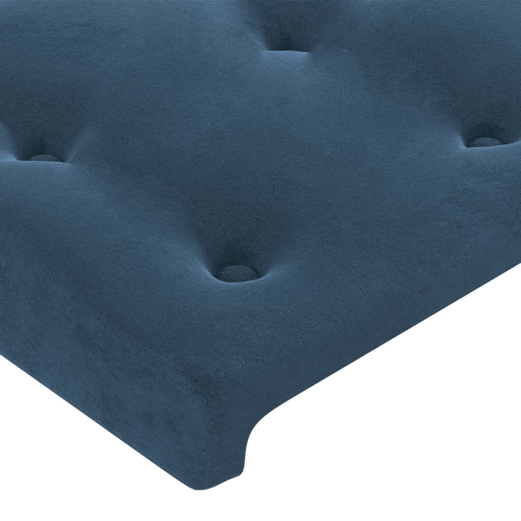 Sommier à lattes de lit matelas et LED Bleu foncé 200x200 cm - XIOS