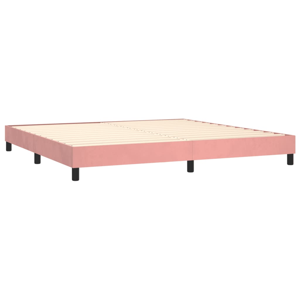 Sommier à lattes de lit avec matelas et LED Rose 200x200 cm - XIOS