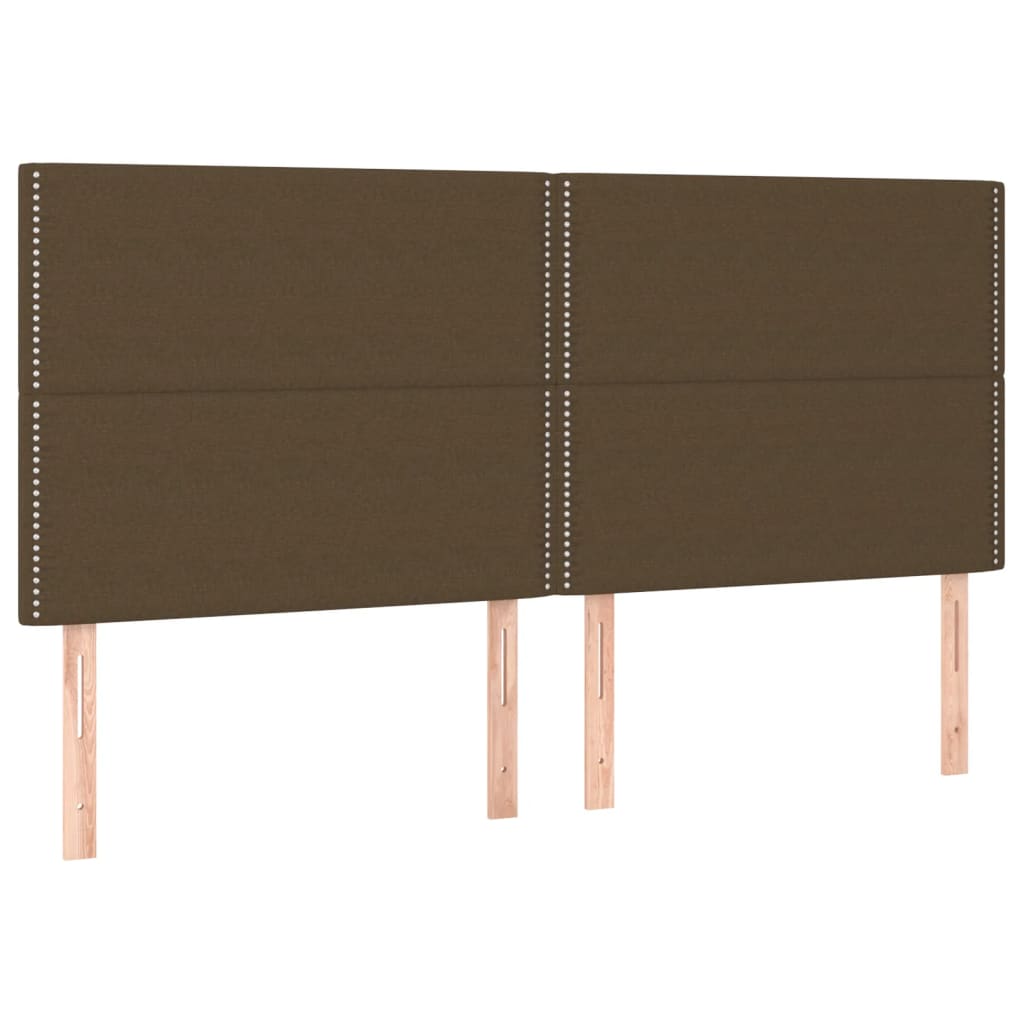 Sommier à lattes de lit matelas et LED Marron foncé 180x200cm - XIOS