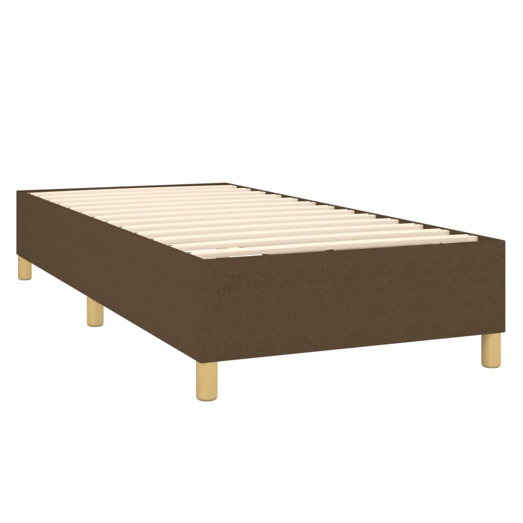 Sommier à lattes de lit et matelas et LED Marron foncé 90x190cm - XIOS