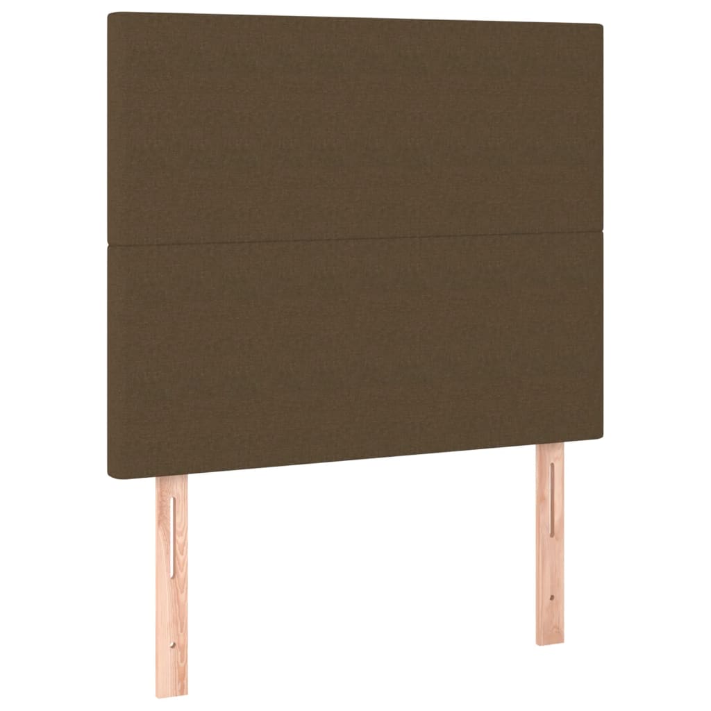 Sommier à lattes de lit et matelas et LED Marron foncé 90x200cm - XIOS