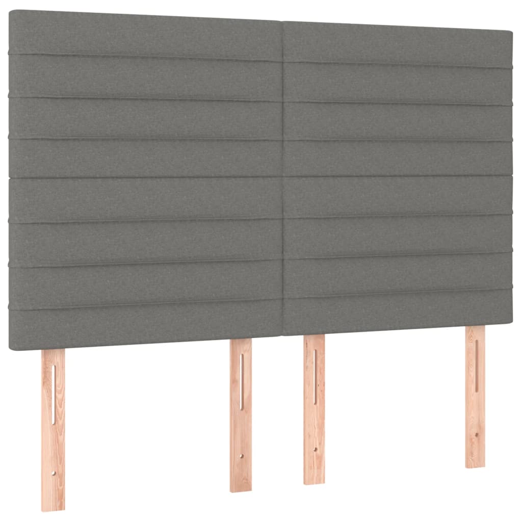 Sommier à lattes de lit et matelas et LED Gris foncé 140x190 cm - XIOS