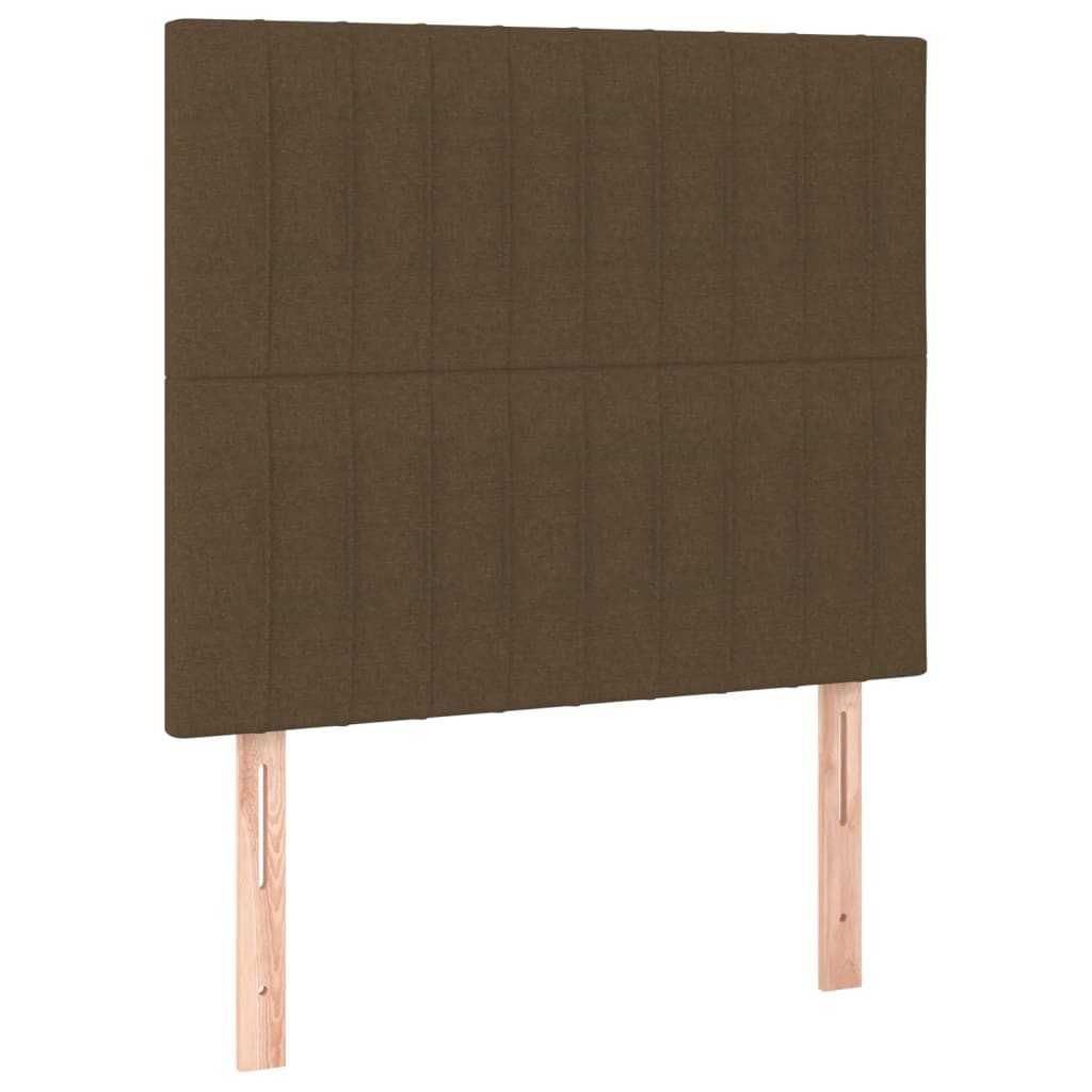 Sommier à lattes de lit et matelas et LED Marron foncé 90x190cm - XIOS