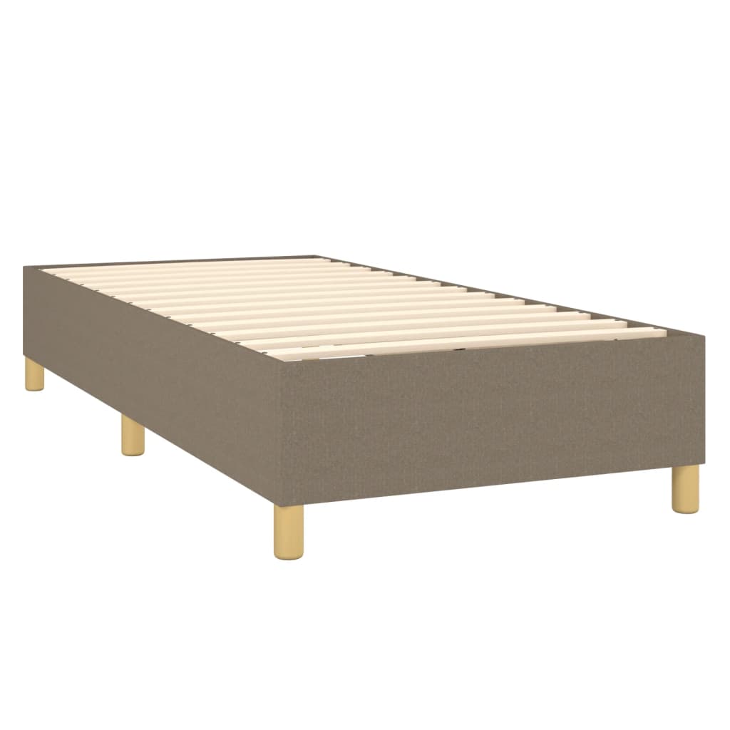 Sommier à lattes de lit et matelas et LED Taupe 80x200cm Tissu - XIOS