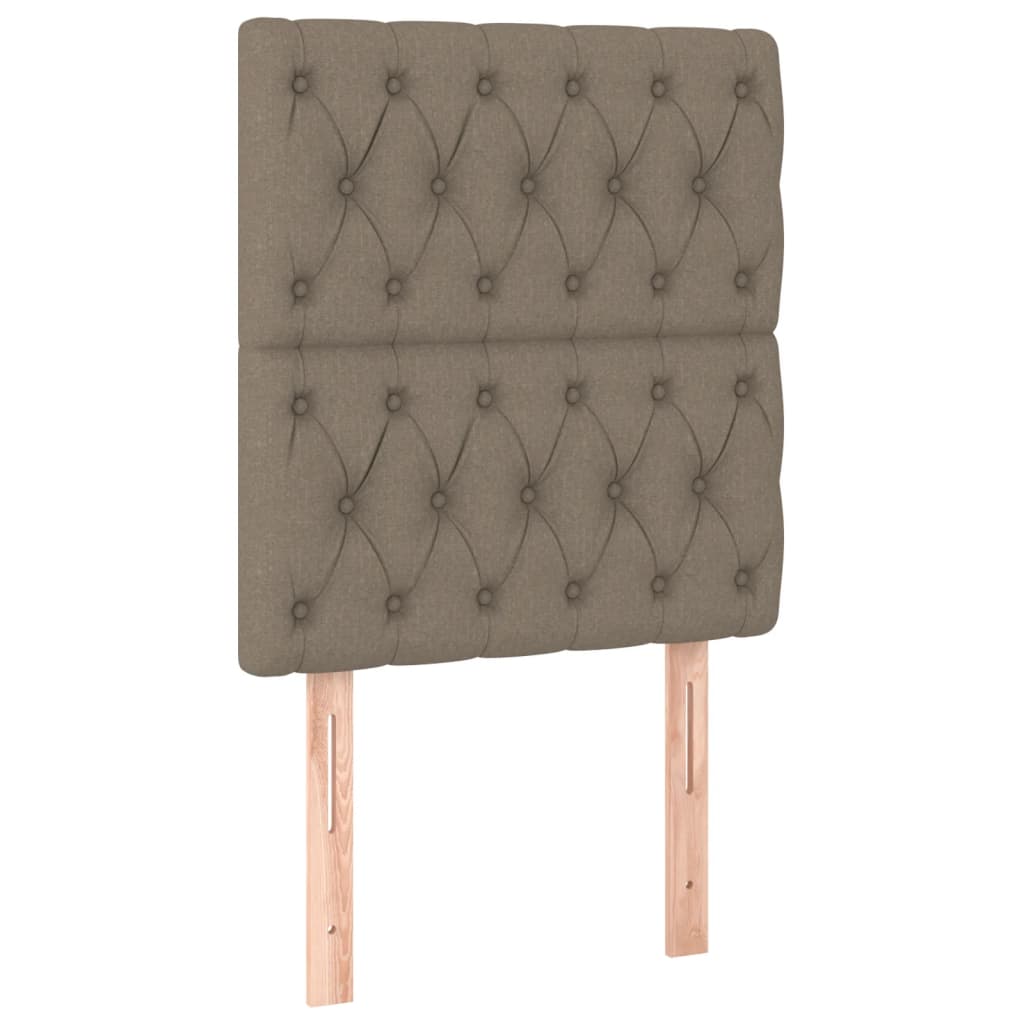 Sommier à lattes de lit et matelas et LED Taupe 80x200cm Tissu - XIOS