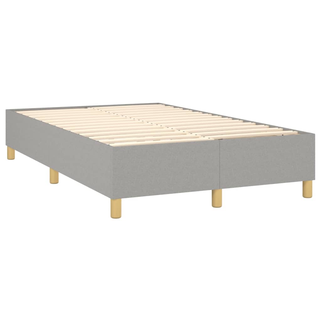 Sommier à lattes de lit matelas et LED Gris clair 120x200 cm - XIOS