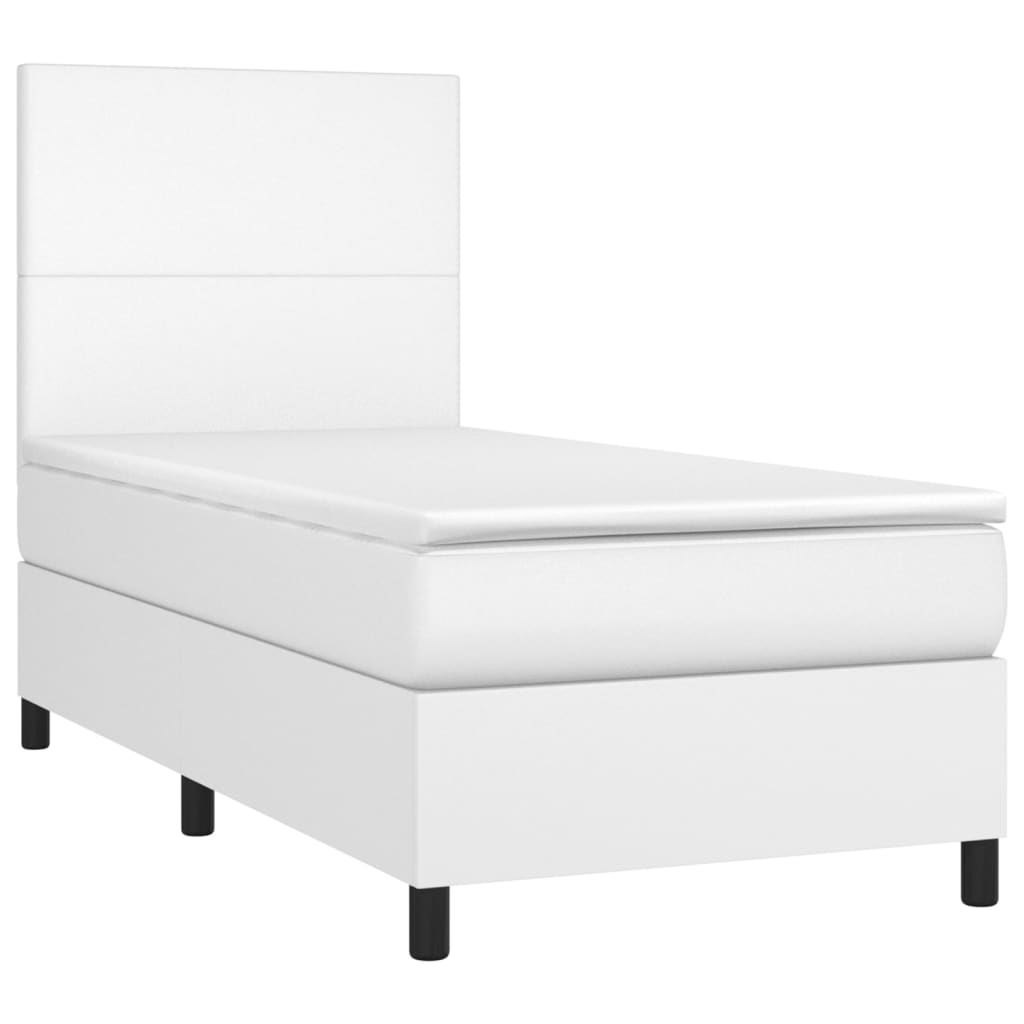 Sommier à lattes de lit avec matelas et LED Blanc 90x200 cm - XIOS