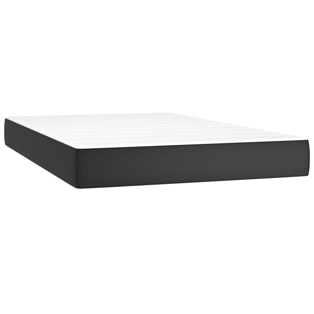 Sommier à lattes de lit avec matelas et LED Noir 120x200 cm - XIOS