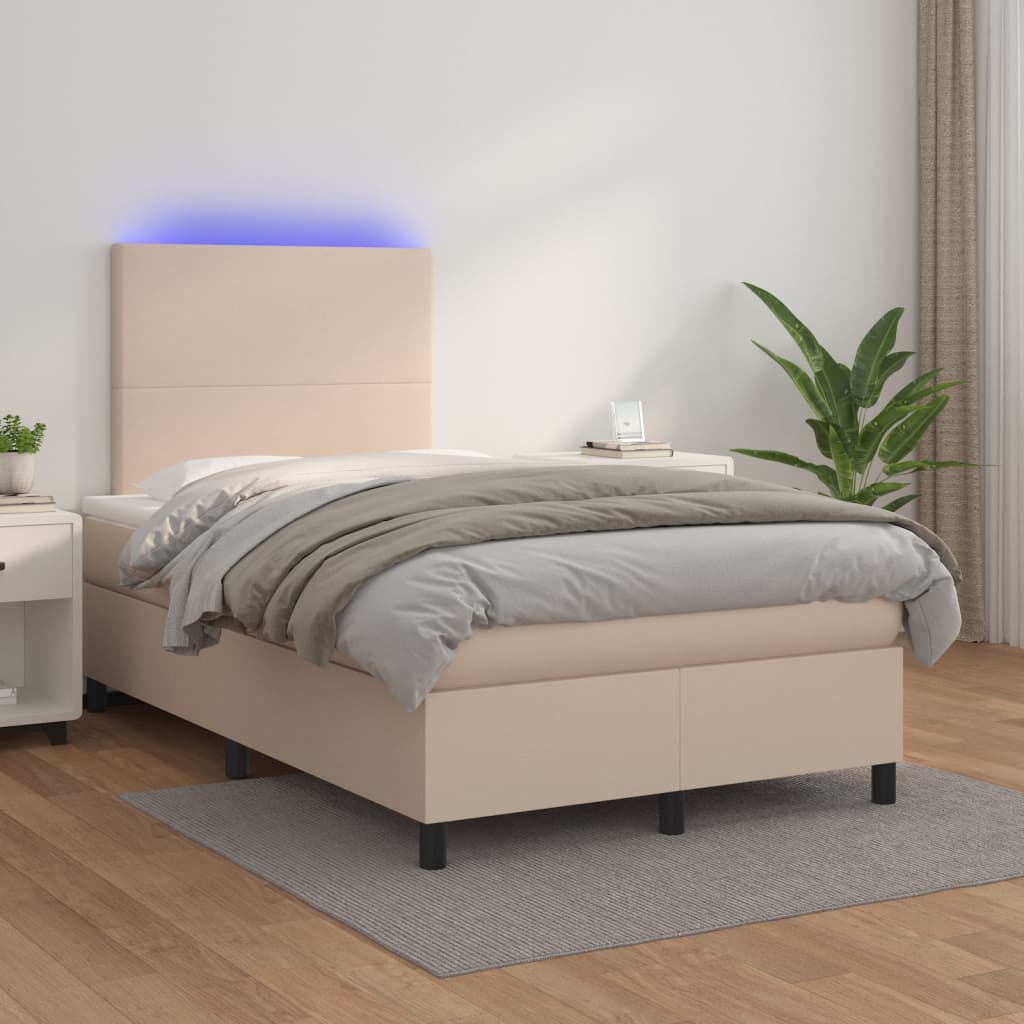 Sommier à lattes de lit avec matelas LED Cappuccino 120x200 cm - XIOS