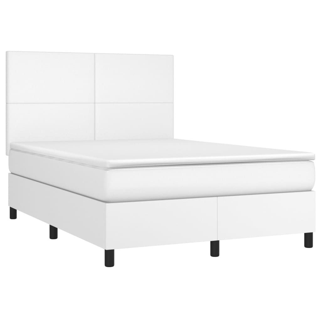 Sommier à lattes de lit avec matelas et LED Blanc 140x190 cm - XIOS