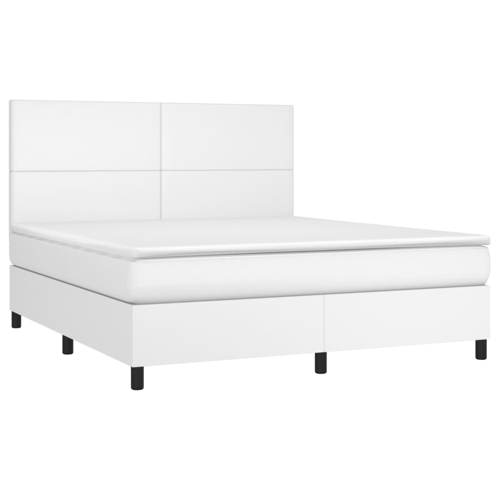 Sommier à lattes de lit avec matelas et LED Blanc 160x200 cm - XIOS