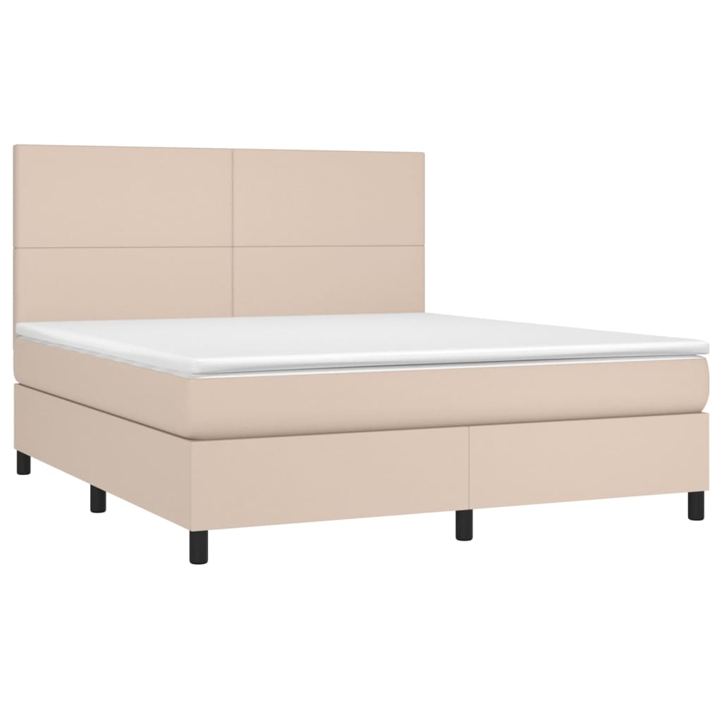 Sommier à lattes de lit avec matelas LED Cappuccino 160x200 cm - XIOS