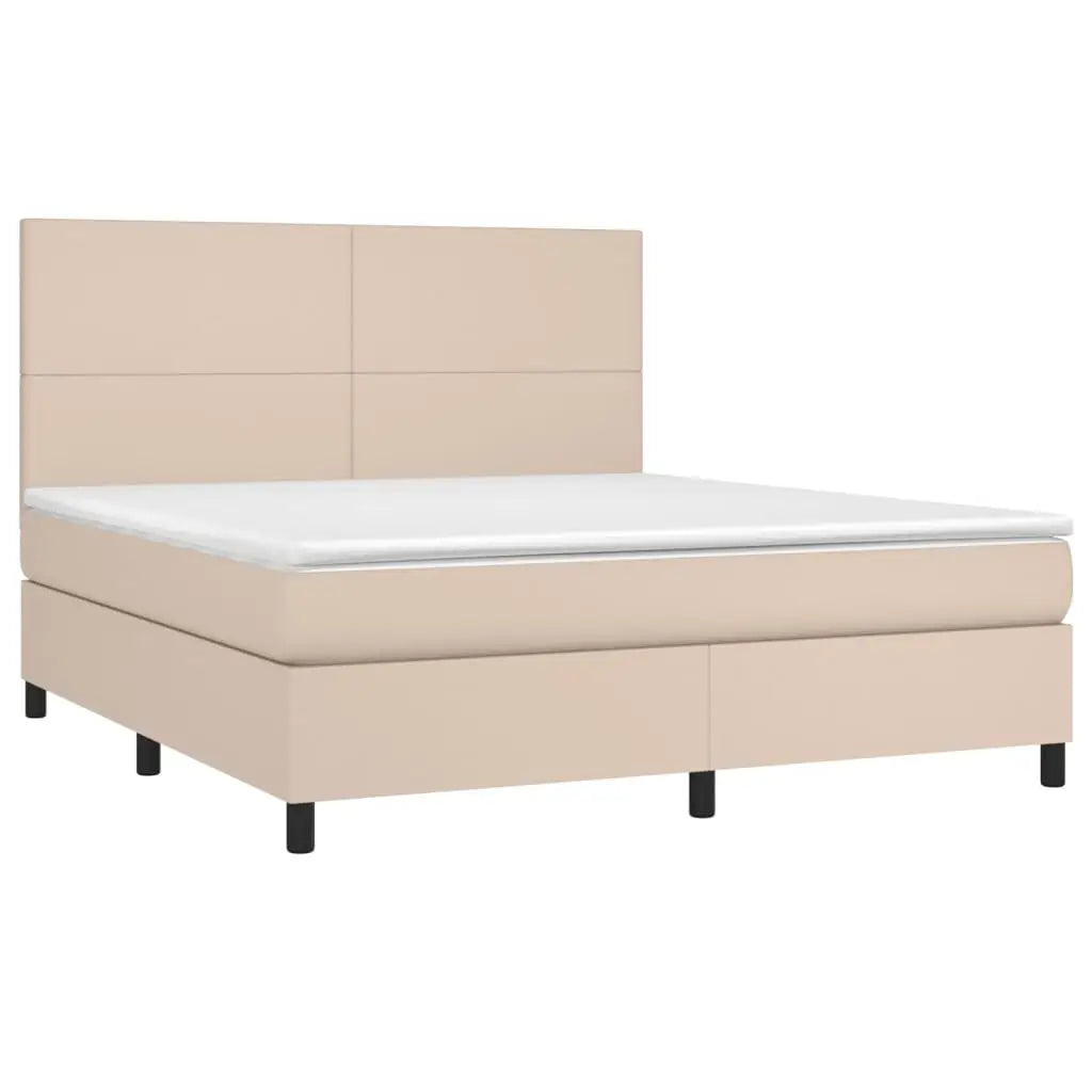 Sommier à lattes de lit avec matelas LED Cappuccino 160x200 cm - XIOS
