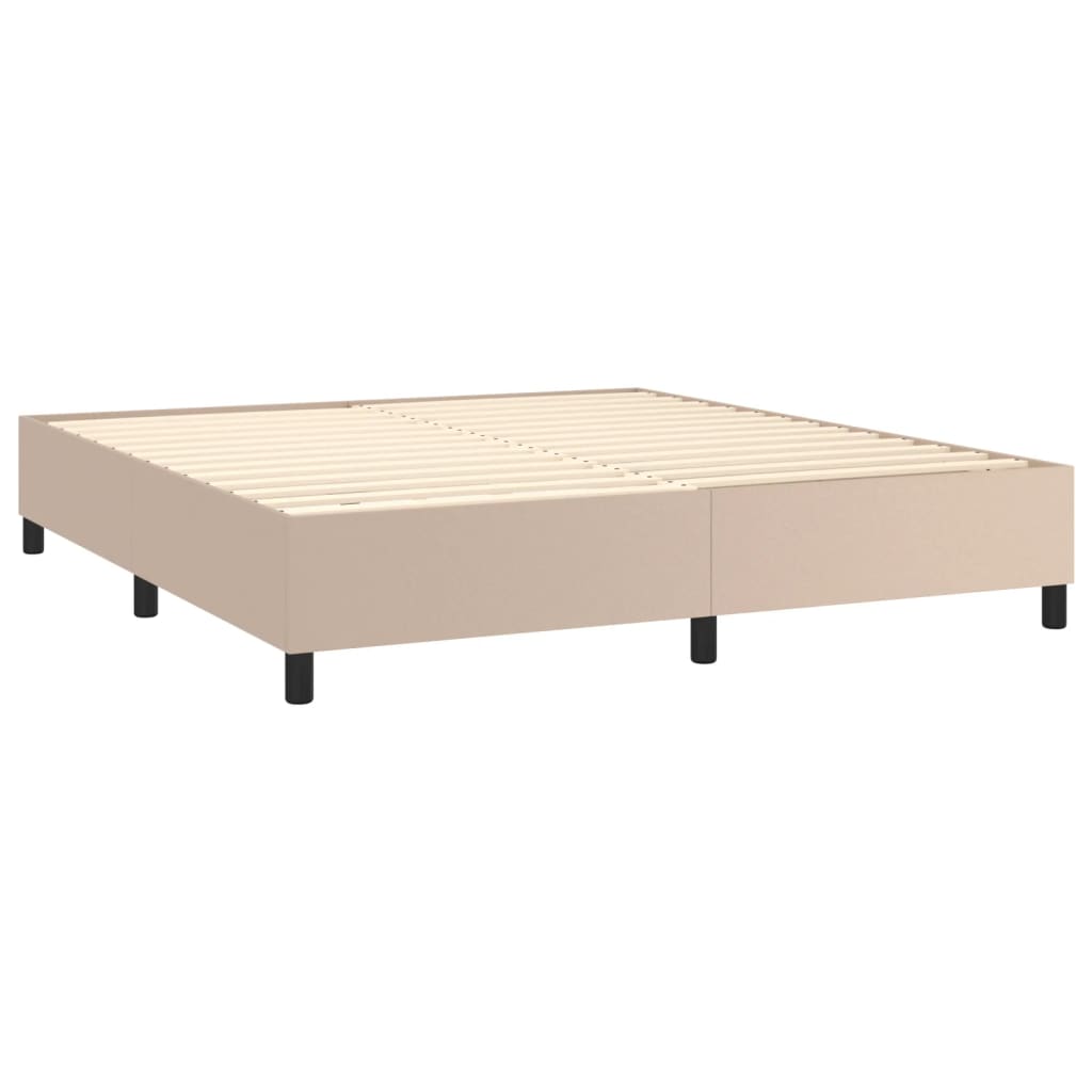 Sommier à lattes de lit avec matelas LED Cappuccino 160x200 cm - XIOS