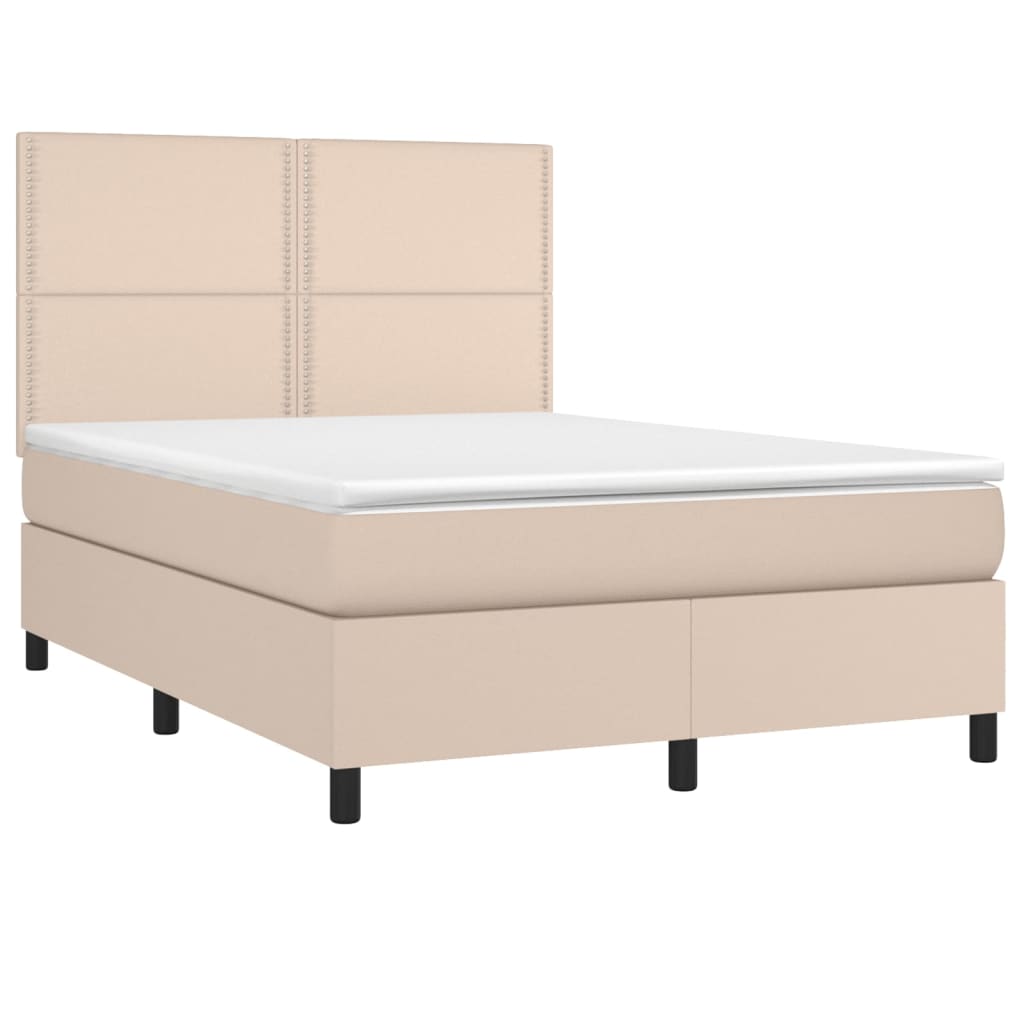 Sommier à lattes de lit avec matelas LED Cappuccino 140x190 cm - XIOS