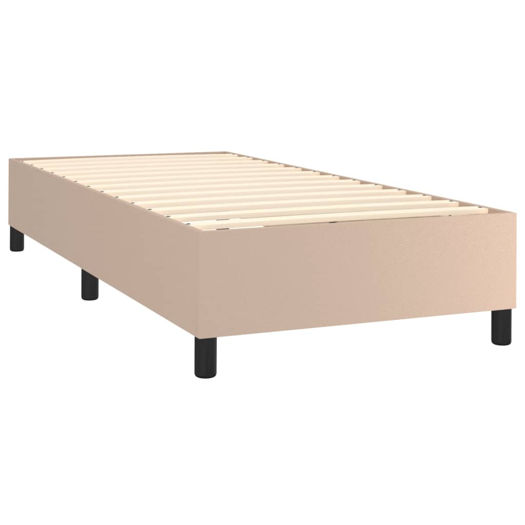 Sommier à lattes de lit avec matelas et LED Cappuccino 90x190cm - XIOS